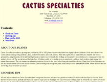 Tablet Screenshot of cactusspecialties.com